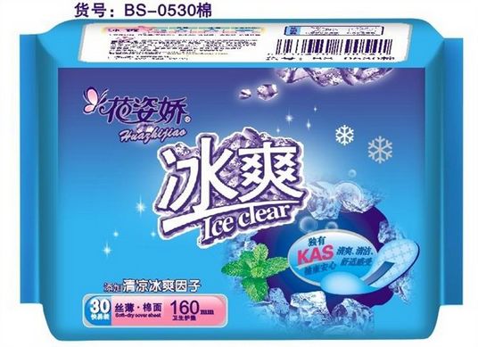 供應花姿嬌-冰爽衛生護墊30片 絲薄棉面