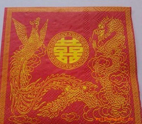 (龍鳳呈祥款)m+紙巾、婚慶紙巾、喜宴紙巾