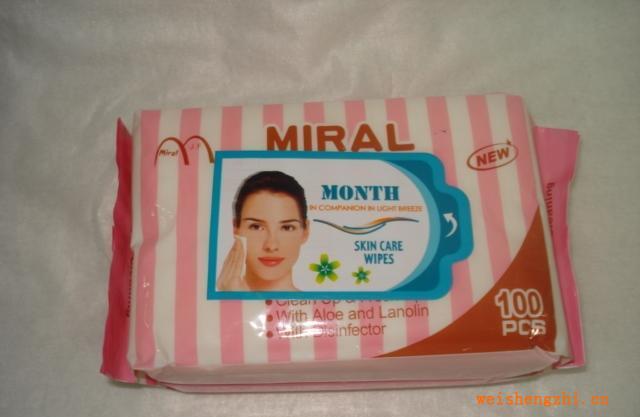 100片美容濕巾，女士濕巾，卸妝濕巾，消毒濕巾
