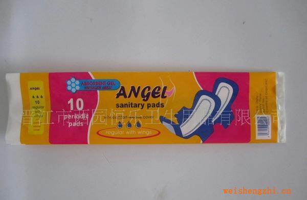 外貿Angelnappies直條型衛生巾OEM衛生巾加工工廠