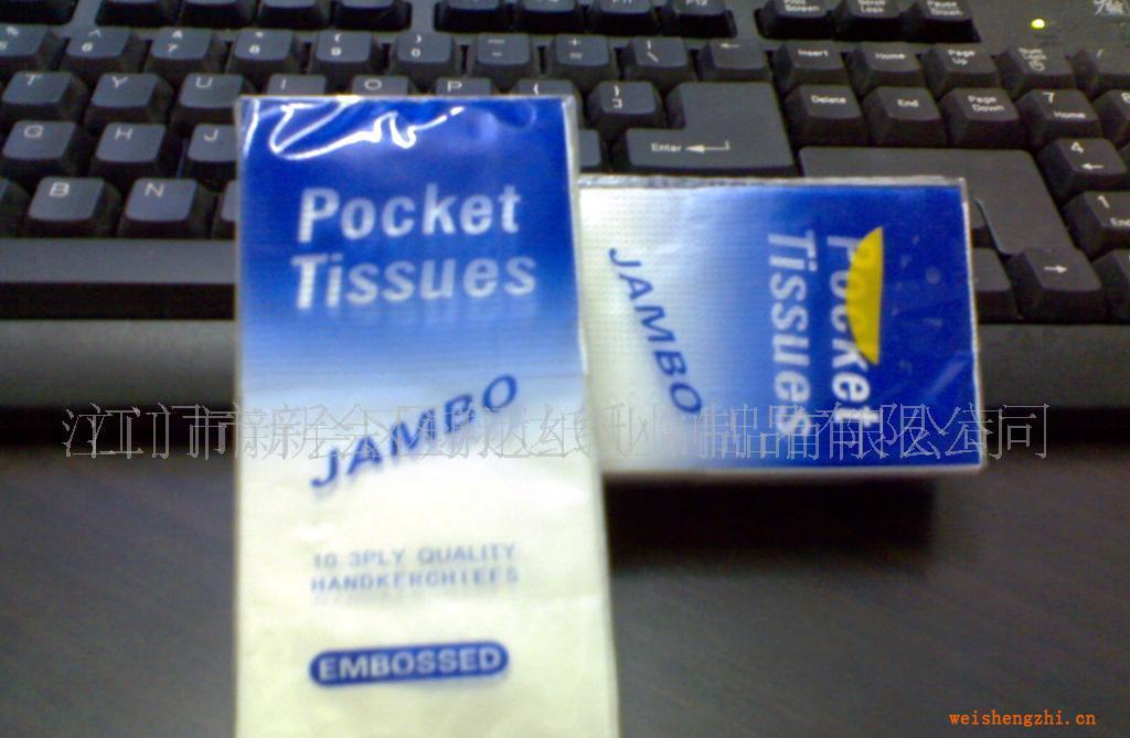 供應紙手帕紙巾（Pockettissue)