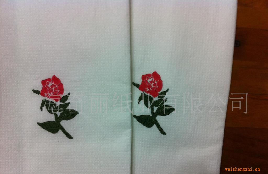 低價供應高級雙色airlaid無塵餐巾紙，柔巾卷,廚房用紙