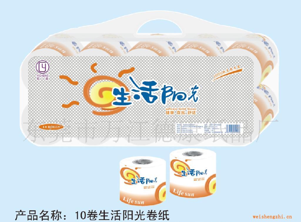 供應紙巾：10卷生活陽光卷紙，抽紙，廠家直銷，價格優惠！