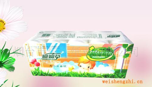 供應幽幽草實芯三層卷紙衛生紙廠家批發D309