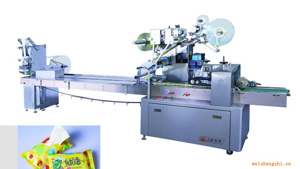 供應2-20片全自動濕巾包裝機、濕巾設備、筷子濕巾包裝機、