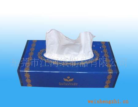 廣東東莞江河純木漿盒裝紙巾,盒紙，面巾紙，餐巾紙，印花紙巾