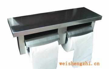 供應南光304不銹鋼雙卷紙架，廁紙架，小卷紙盒NG-102
