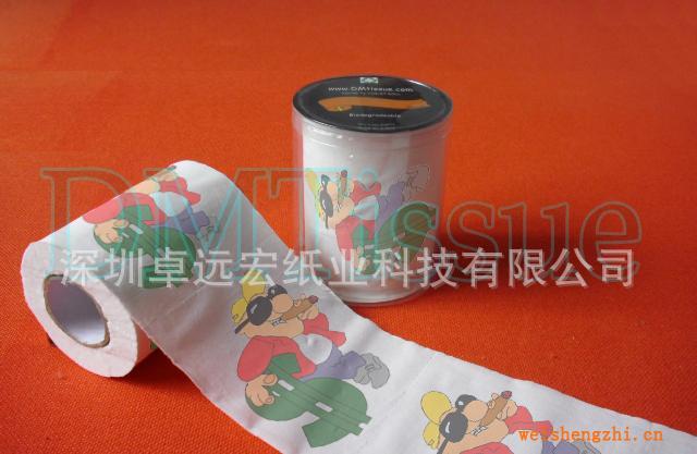 美金卡通印花衛生紙/印刷衛生紙