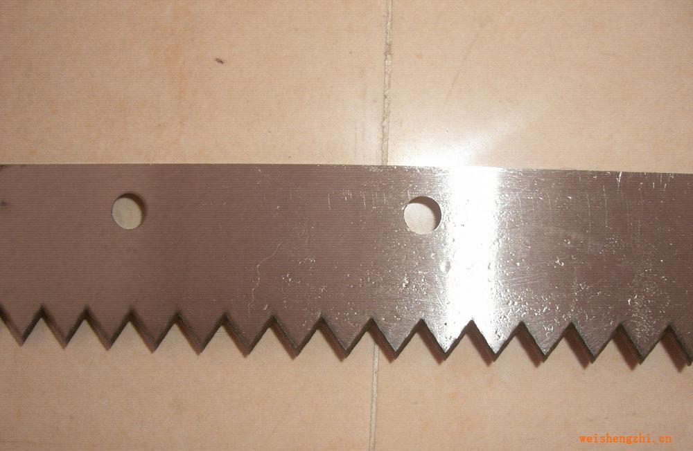 供應加工定做進口白鋼切紙機械用長齒刀、刮刀、打孔刀、分切刀