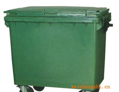 660升四輪垃圾桶、塑料環衛垃圾桶、垃圾車