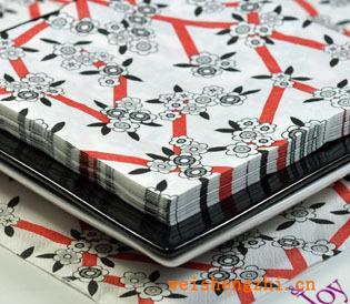 高檔餐巾紙酒店餐巾彩色餐巾紙印花紙巾