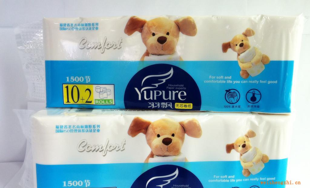 羽飄布布狗無芯卷紙1500節150mm*12粒裝（9027）