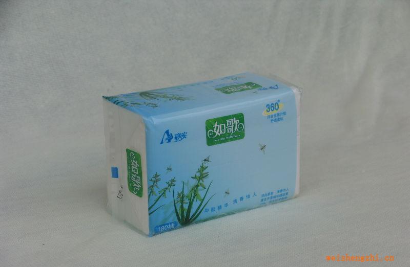 福建泉州廠家供應100%木漿蘆薈香型2層軟抽180抽面紙