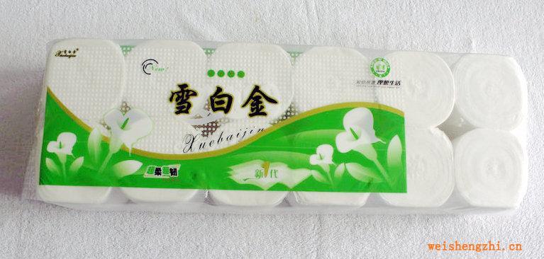 廠家批發(fā)衛(wèi)生紙，實心生活用紙，雪白金255A可訂做