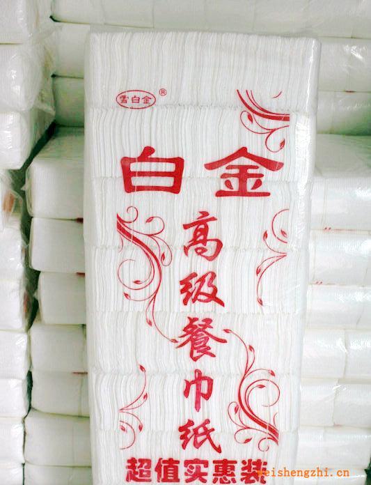雪白金高級(jí)餐巾紙批發(fā)廠家批發(fā)一次性餐巾紙，紅9排袋裝牡丹花