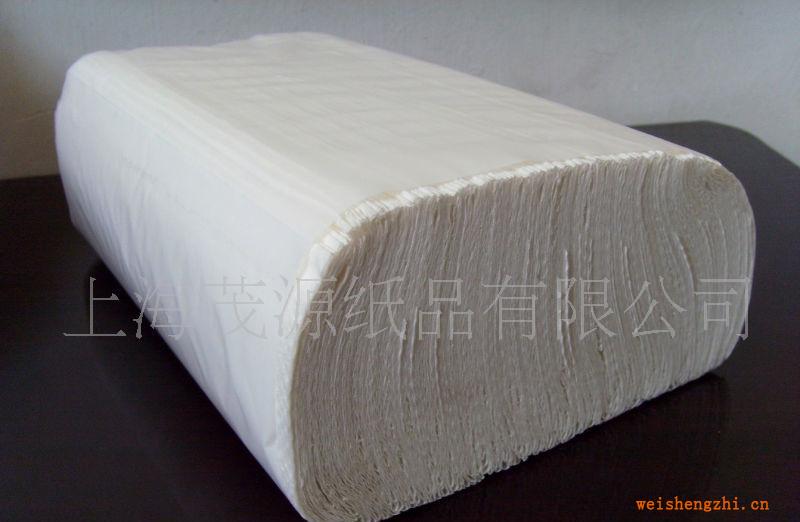 供應白色(原生漿）三折擦手紙