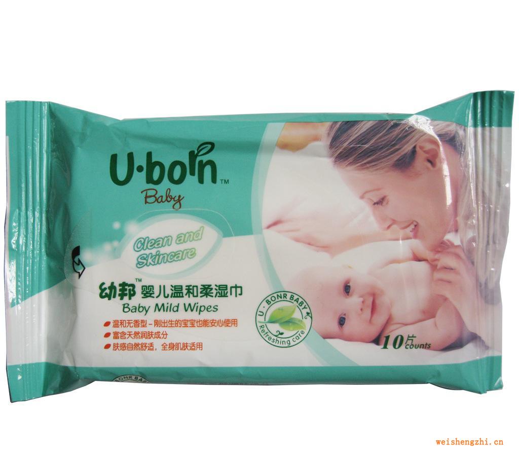 幼邦嬰兒溫和柔濕巾批發10片裝高品質無紡布