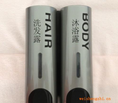 廠價直銷皂液器雙頭皂液器創意皂液瓶手動洗發沐浴露盒中英