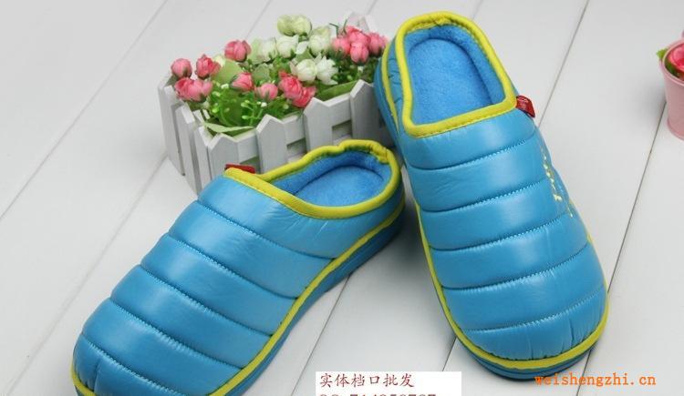 【廠家批發(fā)】直銷旺家小Q1206羽絨布運動拖鞋