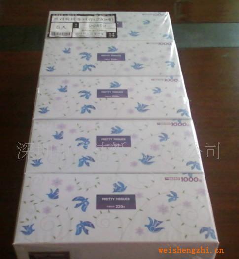 供應加香味五盒裝抽紙，面巾紙，盒裝