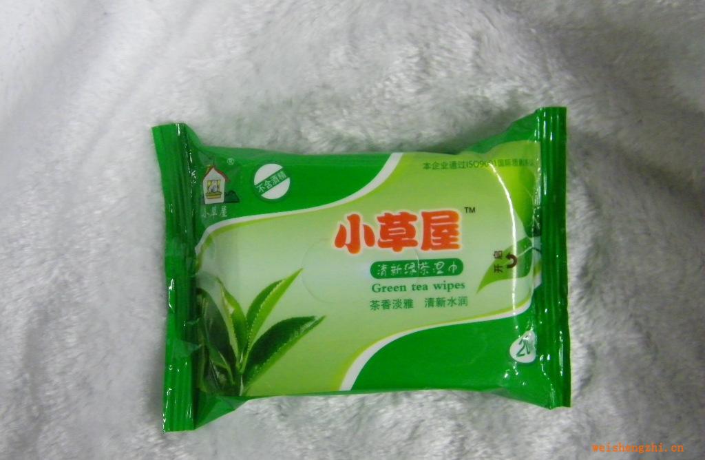 高檔潔膚濕巾、綠茶清新濕巾20片