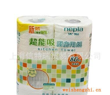 妮飄80節2卷裝超能吸廚房用紙/紙巾/萬用紙WRA22