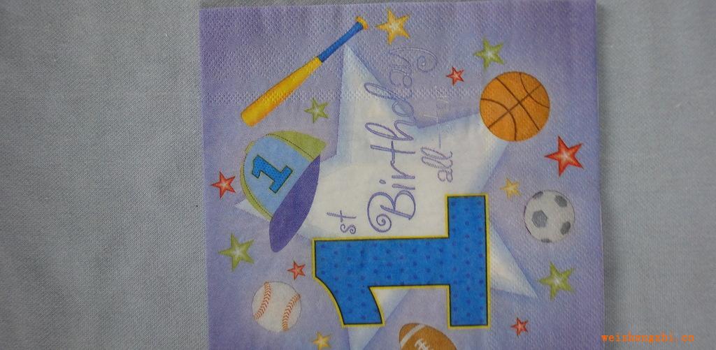 供應彩色餐巾紙多彩印刷印花餐巾紙外貿(mào)紙巾KTV紙巾