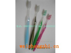 廠價雙色透明樹葉牙刷,軟毛牙刷、酒店一次性用品、一次性牙刷