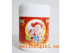 大連邦琪衛生用品有限公司|嬰兒桶裝濕巾|紅色嬰兒小桶60片
