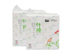若禺竹純竹纖維本色抽紙寶寶用餐巾紙家用車(chē)用面巾紙330張
