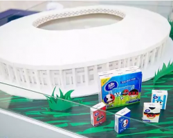 世界之大無奇不有！四年一次的世界杯狂歡，維達(dá)竟用紙巾造了個(gè)足球現(xiàn)場