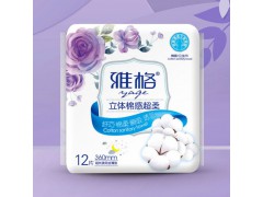 雅格立體棉感超柔12片衛生巾360mm