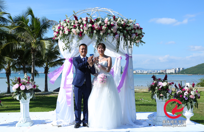 從相識到結婚，37個月幸福基金三亞集體婚禮現場兌現