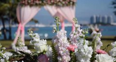 鮮花場景再現2019年11月23日三亞集體婚禮